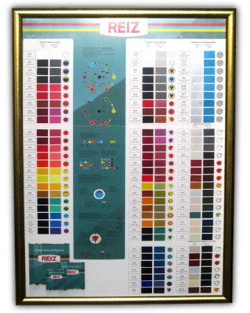 Карта цветов REIZ (плакат с выкрасами на стену)