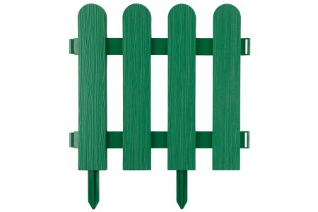Декоративный забор GRINDA Штакетник 29х224 см, зеленый 422209-G