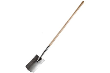 Штыковая лопата ЗУБР Профессионал прямоугольная, из нержавеющей стали, деревянный черенок 4-39415