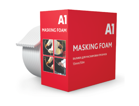 А1 Masking foam 13мм/50м Валики для маскировки проемов