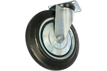 Поворотное колесо резина/металл игольчатый подшипник ЗУБР Профессионал d=250 мм г/п 210 кг 30936-250-S