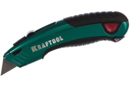 Универсальный нож KRAFTOOL с автостопом 2 лезвия А2409241
