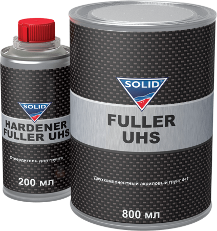 Solid Fuller UHS 2К акриловый грунт 4+1, серый, комплект