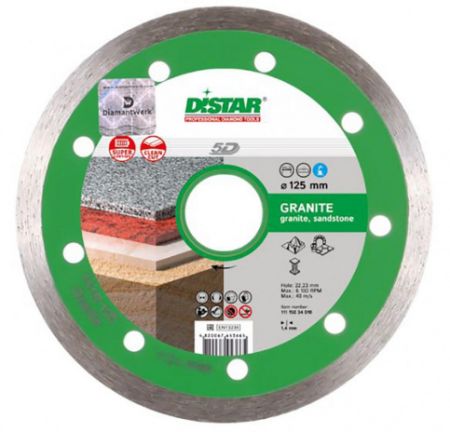 DISTAR Круг алмазный 1A1R 125*1.4*10*22.225 Granite