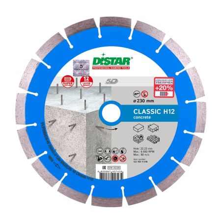 DISTAR Круг алмазный 1A1RSS/C3-W 150*2.2/1.3*12*22.23-12 Classic H12
