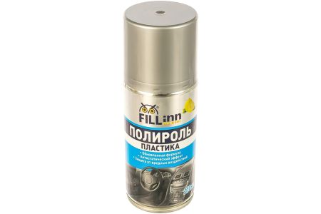 FILL INN FL123 Полироль пластика для приборной панели (глянцевый) лимон, 210 мл (аэрозоль)