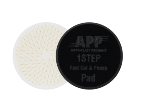 Губка полировальная APP 1 Step Fast Cut&Finish Pad d135мм (белая) h2.5см липучка