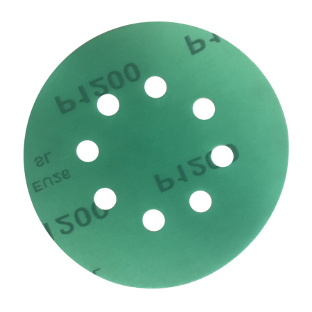 Шлифовальный круг на пленочной основе HANKO GF444 Micro Green Film 125 мм, 8 отверстий